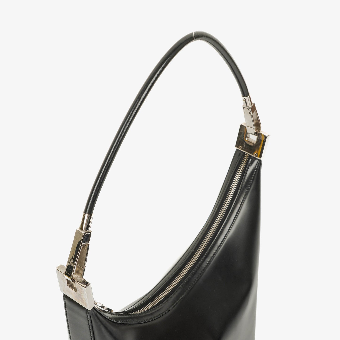 Gucci Black Leather Hobo Shoulder Bag