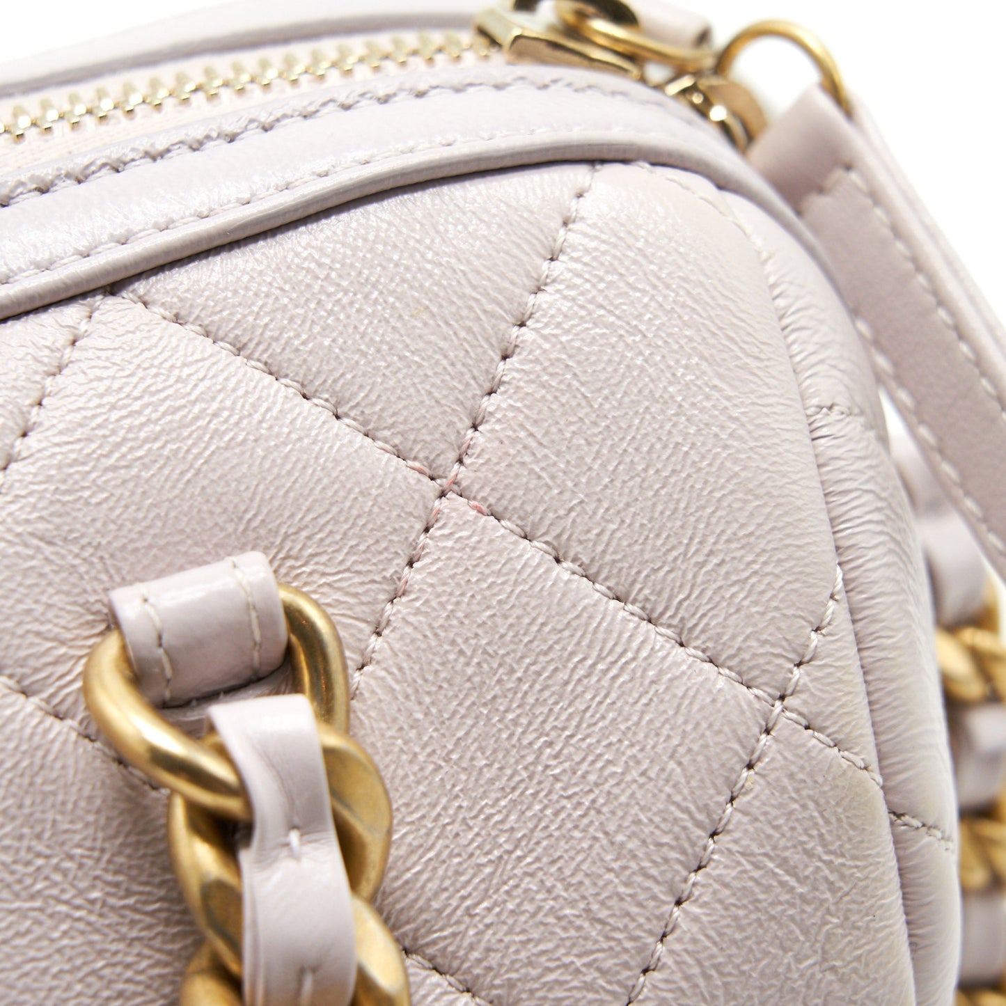 Chanel mini Bowling bag with chain light purple