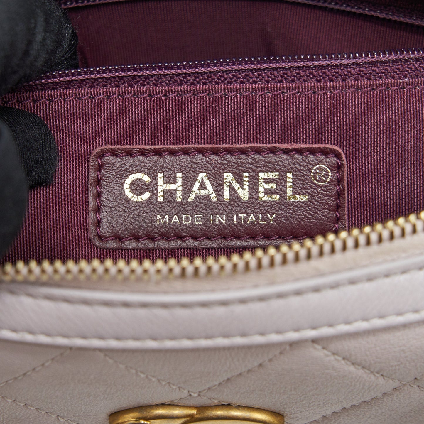Chanel mini Bowling bag with chain light purple