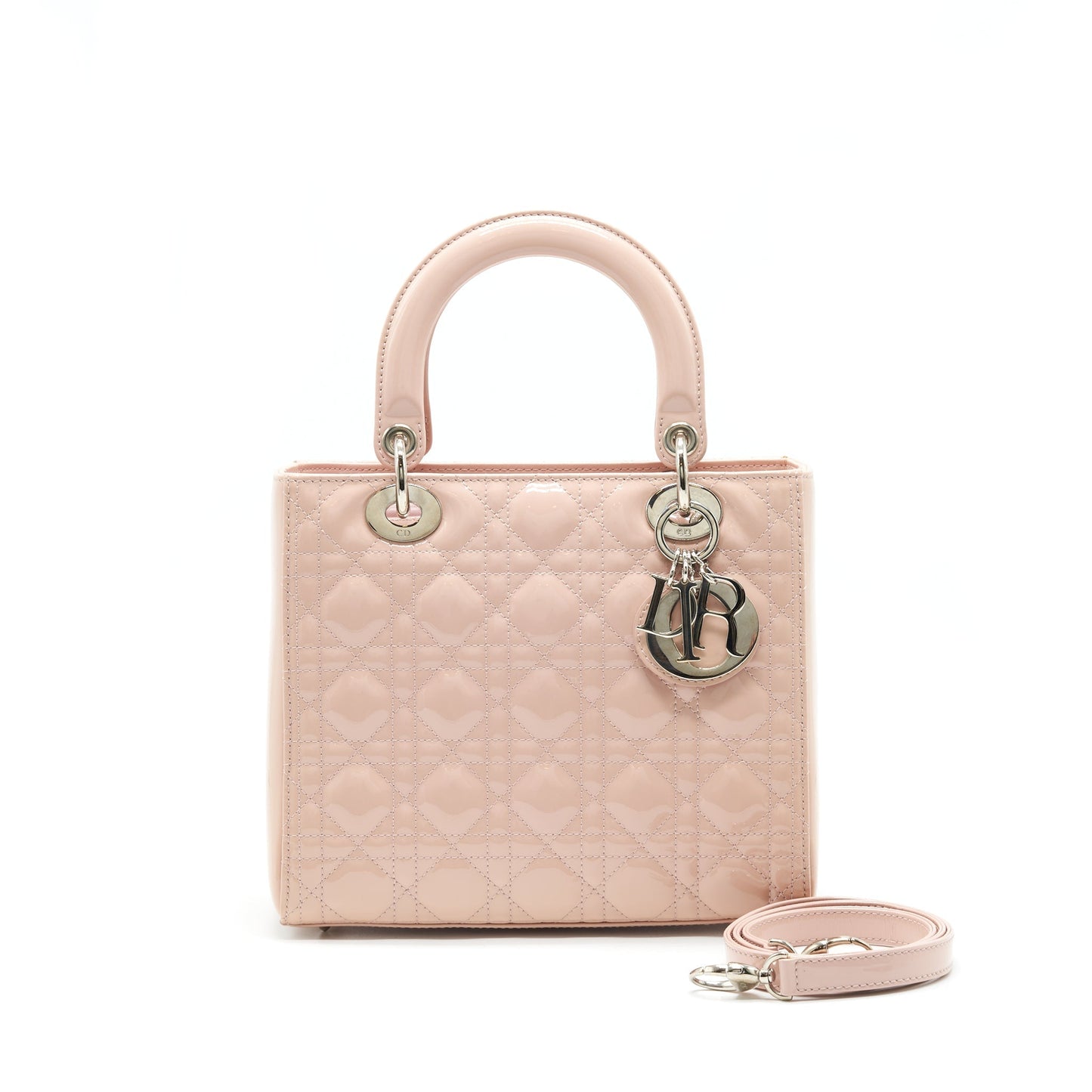 Dior Lady Dior Medium patent Leather pink with