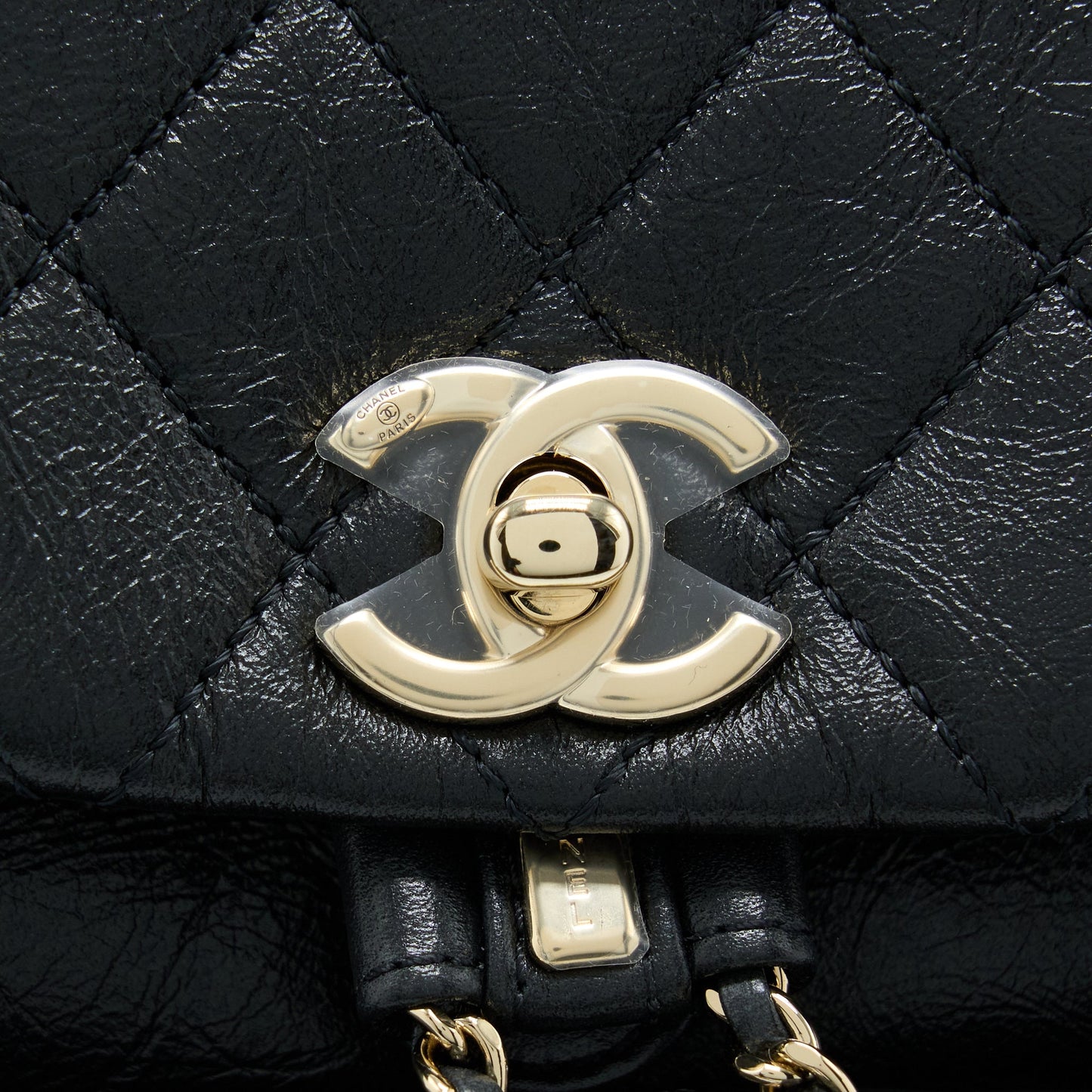 Chanel 22C Mini Duma Backpack Aged Calfskin Black L (Microchip)