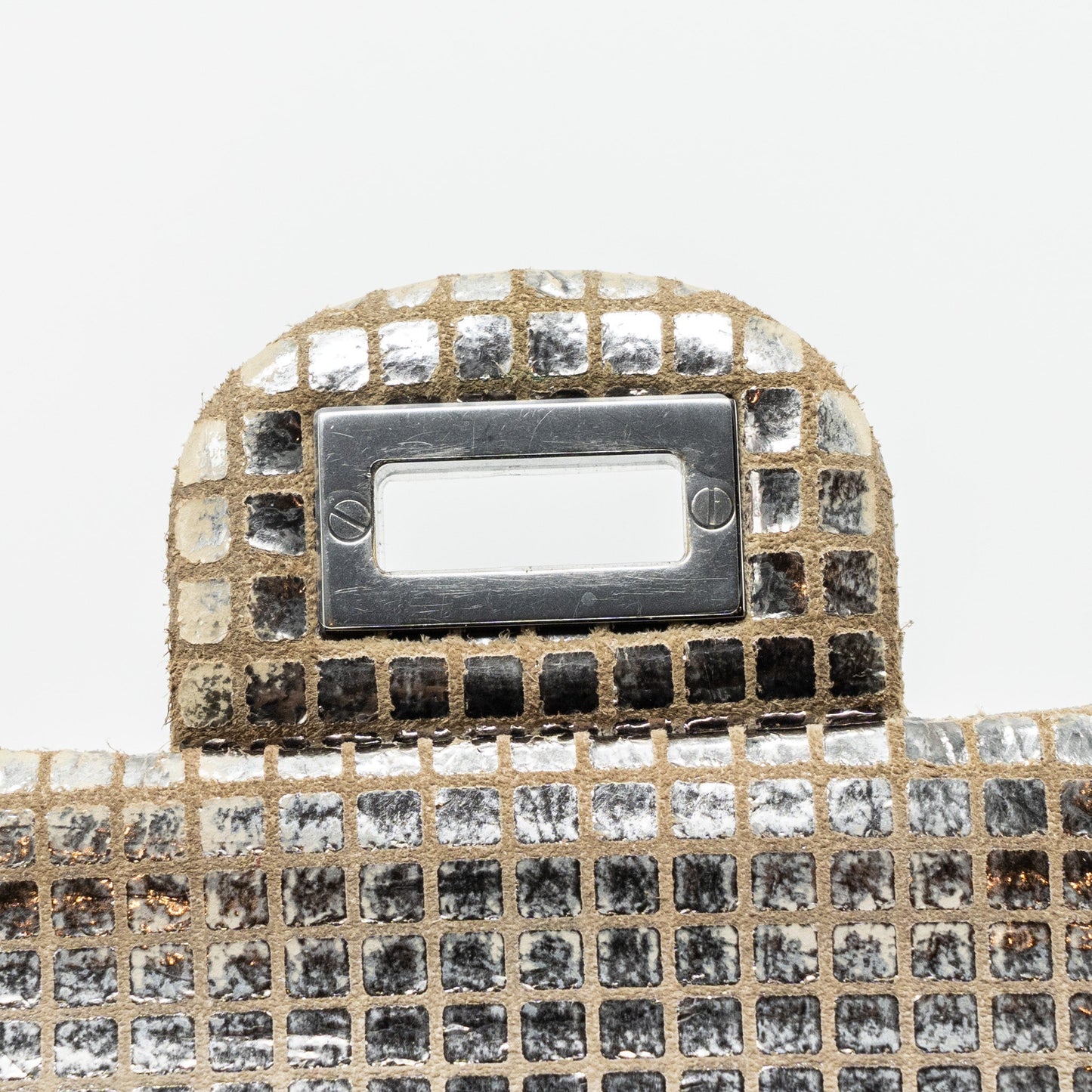 Chanel mini 2.55 reissue flap bag calfskin beige / silver