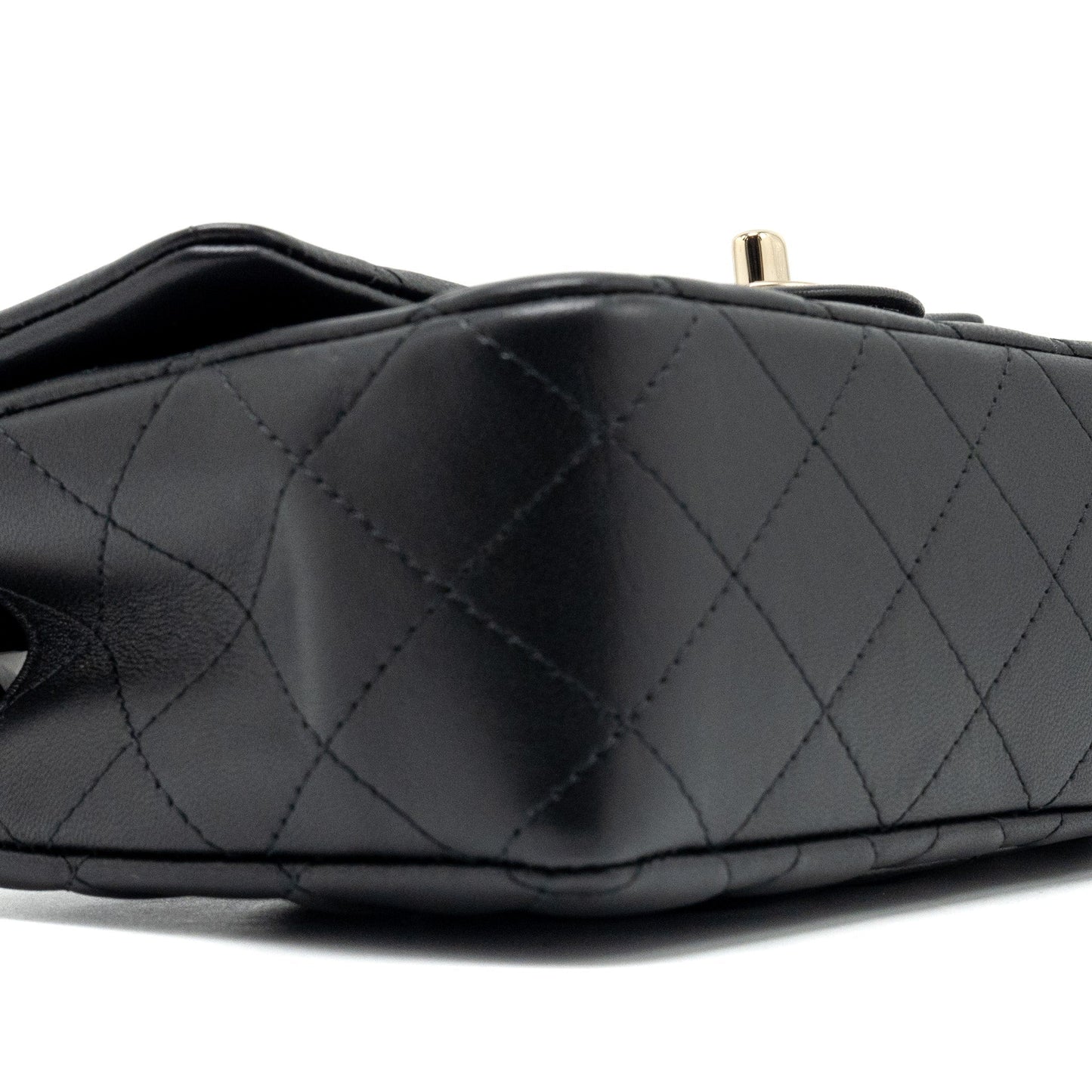 Chanel Top Handle Mini Rectangular Flap Bag Lambskin Black L (Microchip)