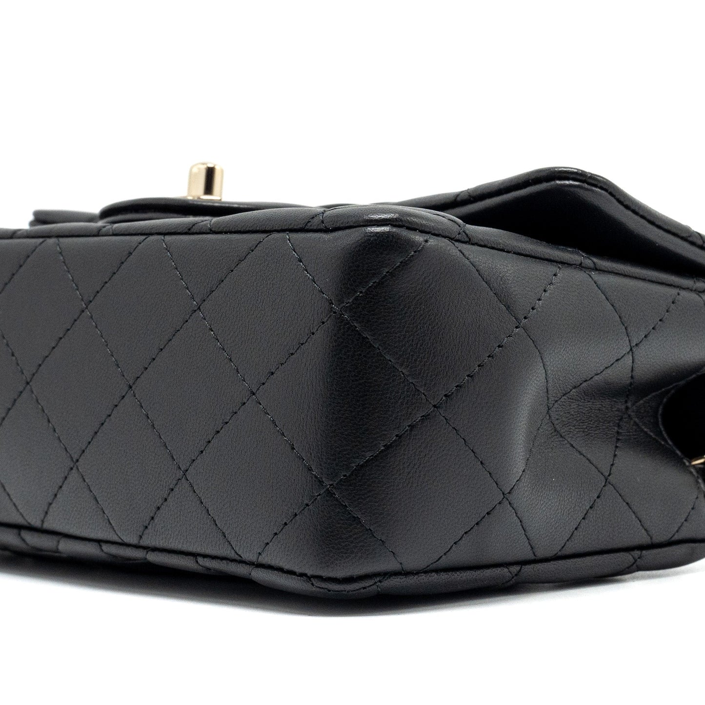 Chanel Top Handle Mini Rectangular Flap Bag Lambskin Black L (Microchip)