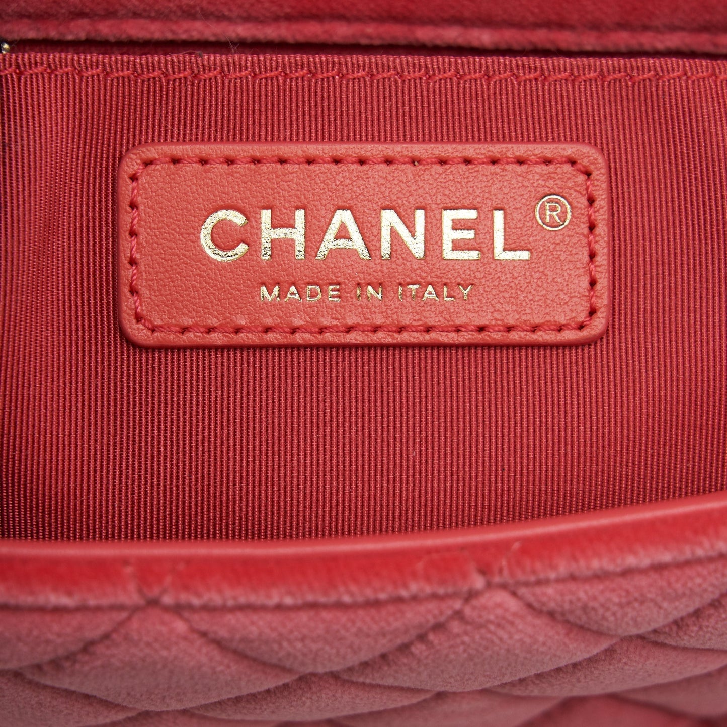 Chanel Pearl Crush Mini Square Flap Bag Velvet Pink
