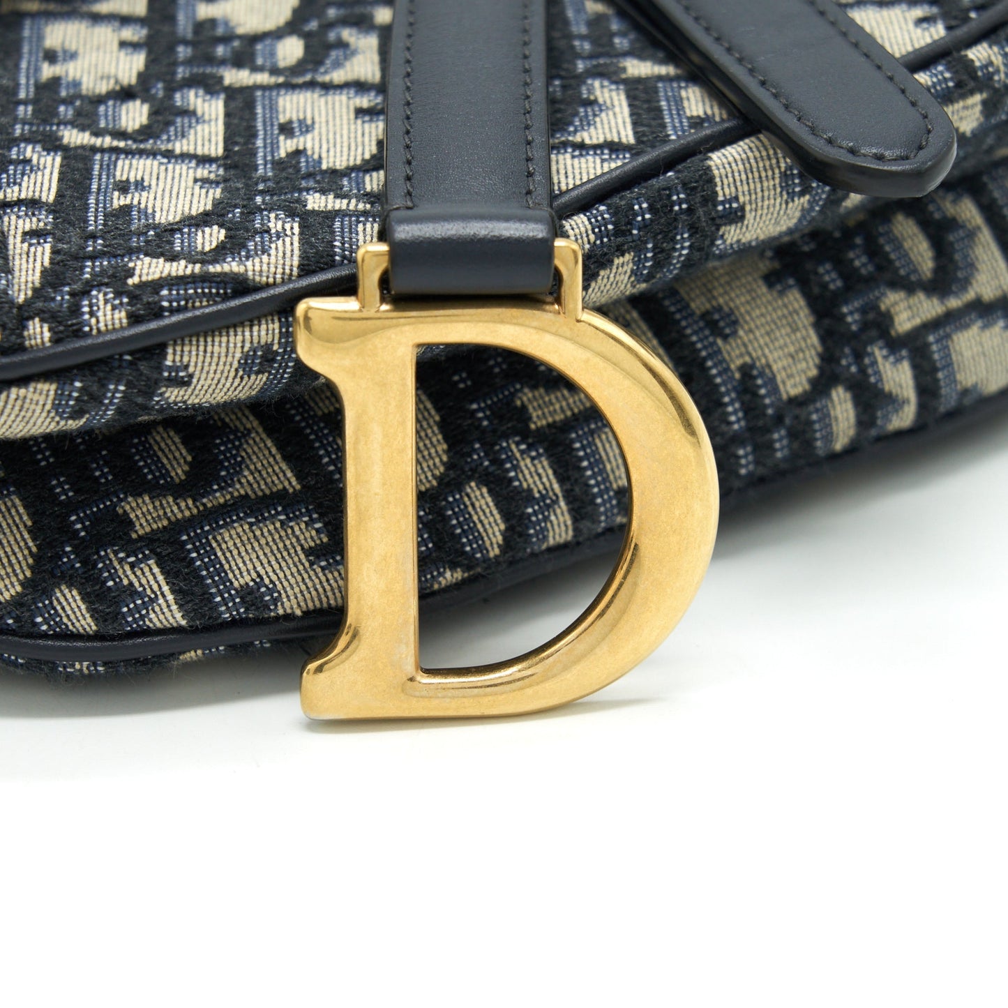 Dior Mini Saddle Blue Oblique