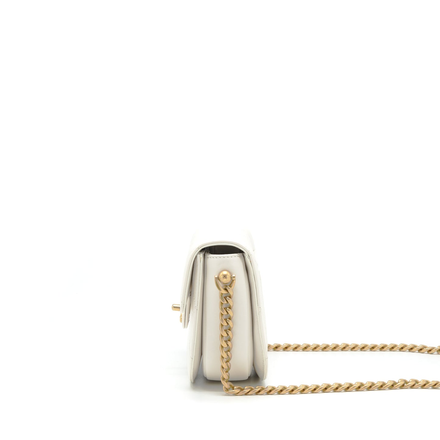 Chanel Seasonal Flap Crossbody Bag Lambskin Cream
