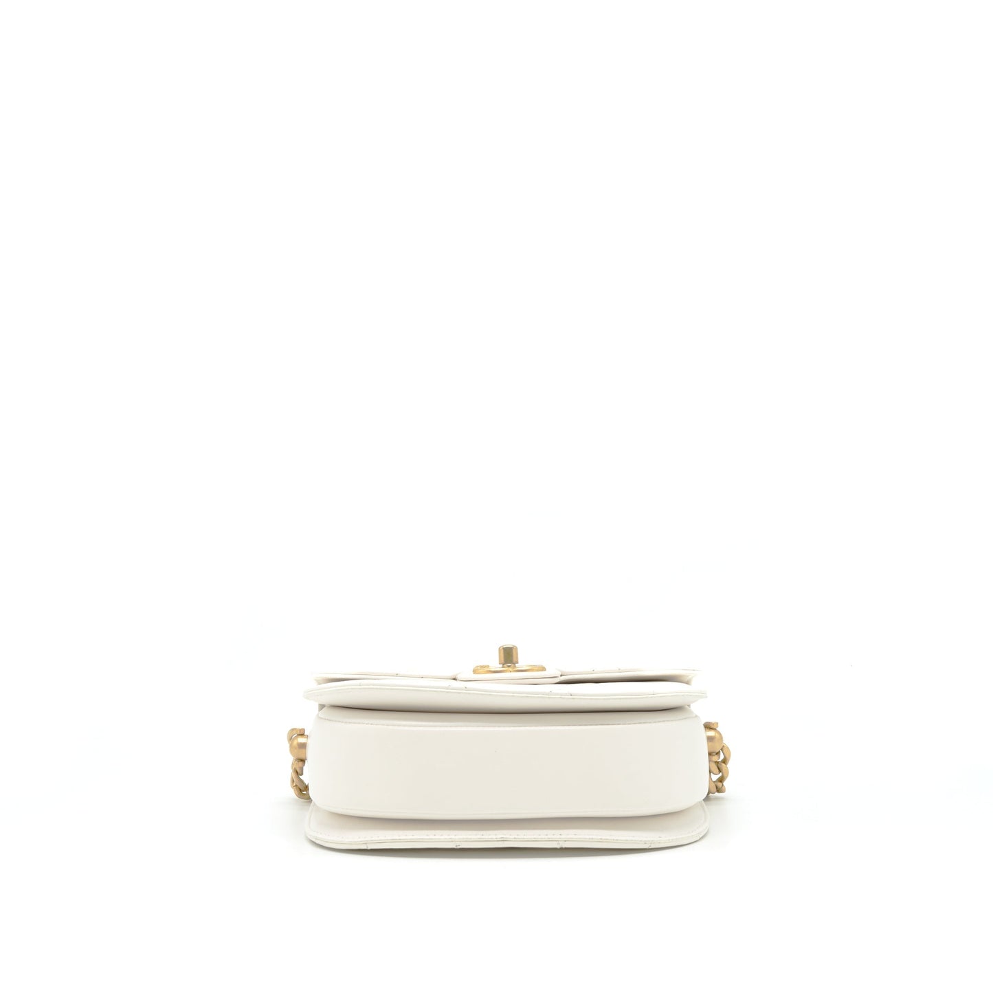 Chanel Seasonal Flap Crossbody Bag Lambskin Cream