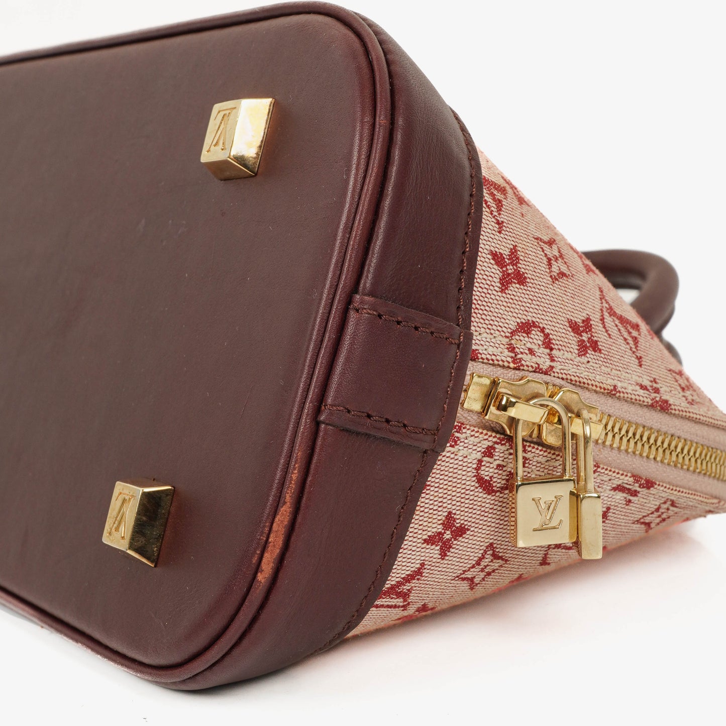 Louis Vuitton Mini Alma Long Cherry Monogram Handbag