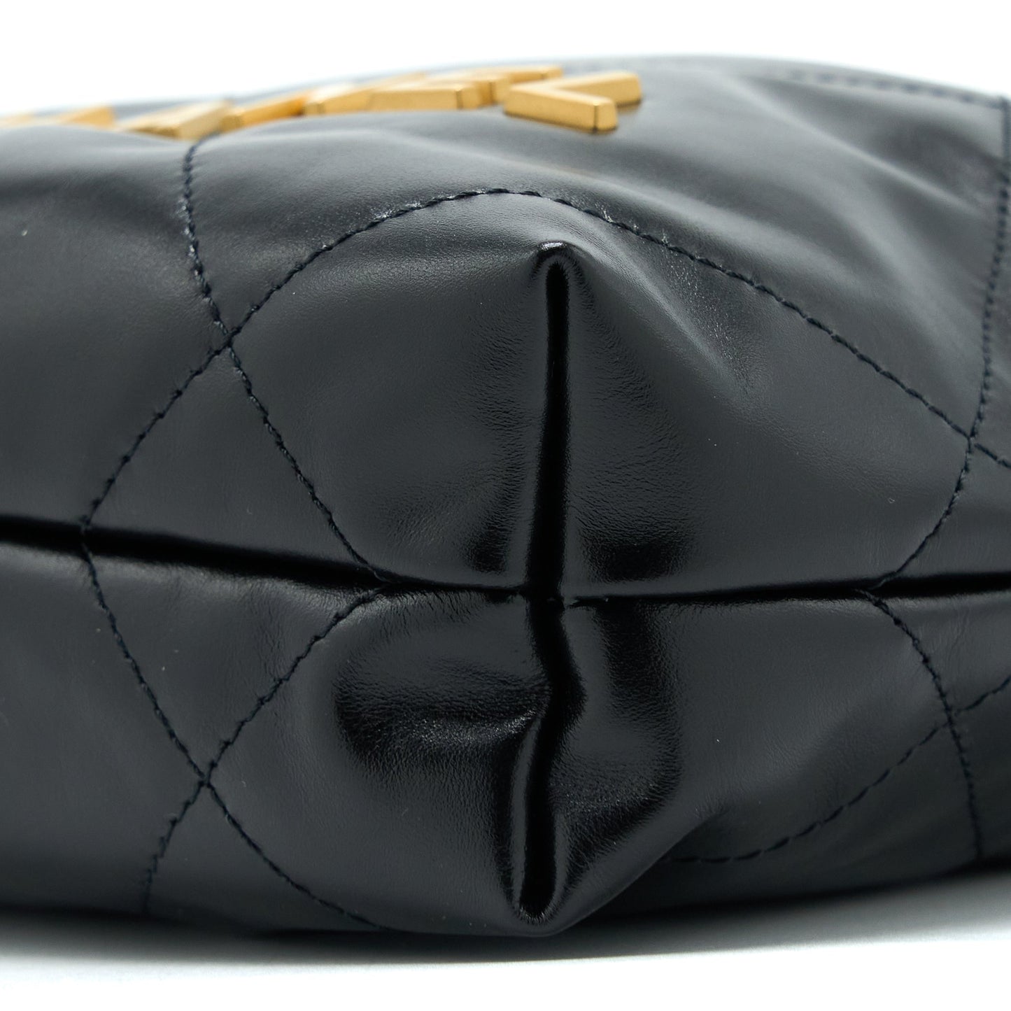 Chanel 23s Mini 22 Bag Aged Calfskin Black Brushed  (Microchip)
