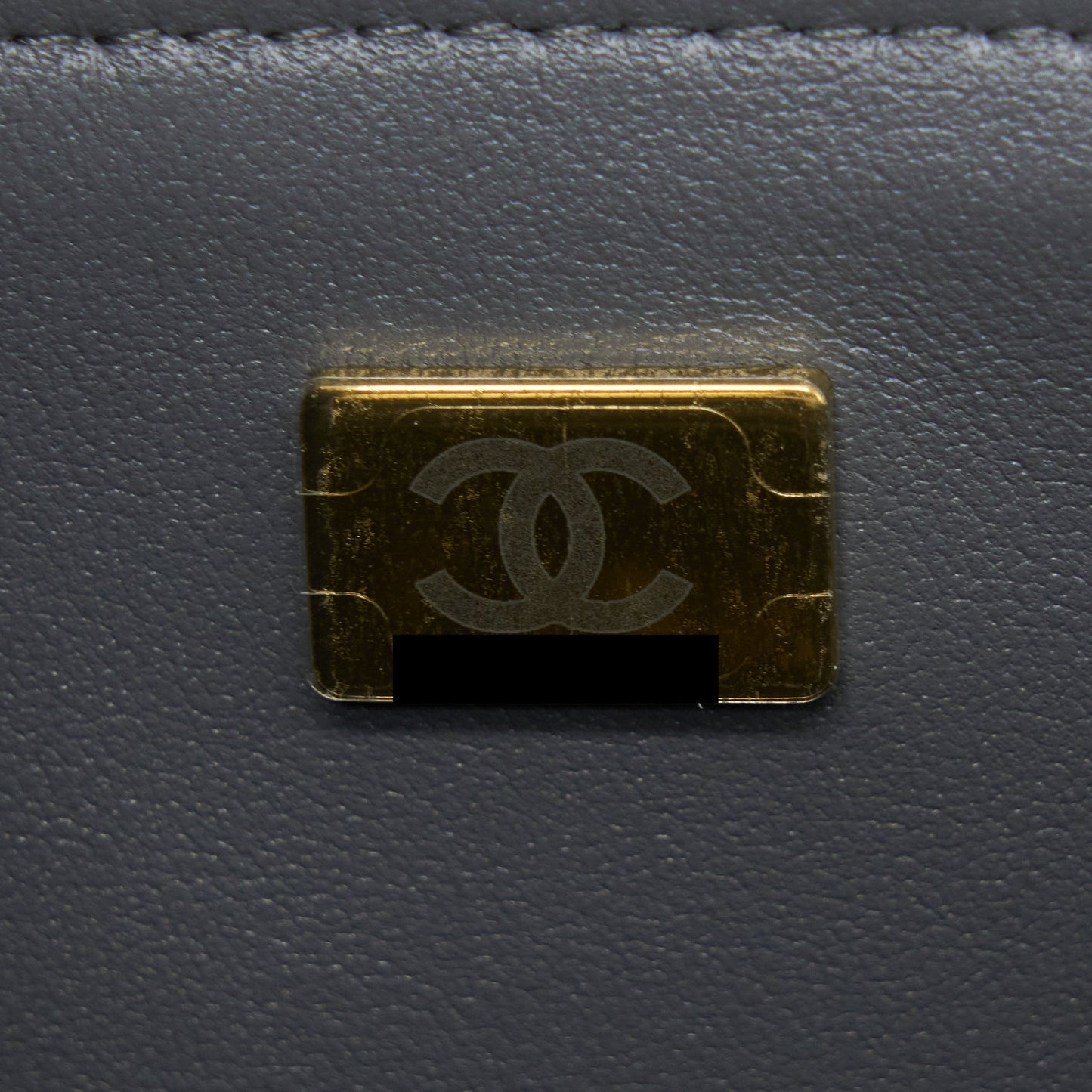 Chanel 22A Top Handle Mini Rectangular Flap Bag Lambskin Grey L(Microchip)