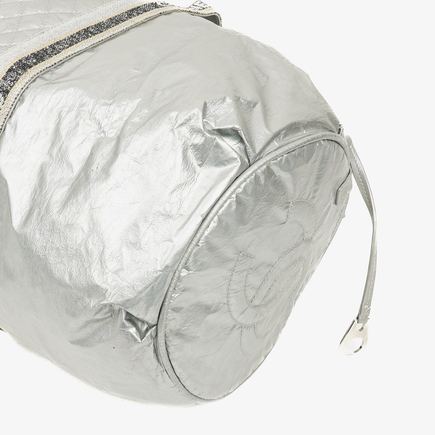Chanel Metallic Quilted Nylon Boston Bag
