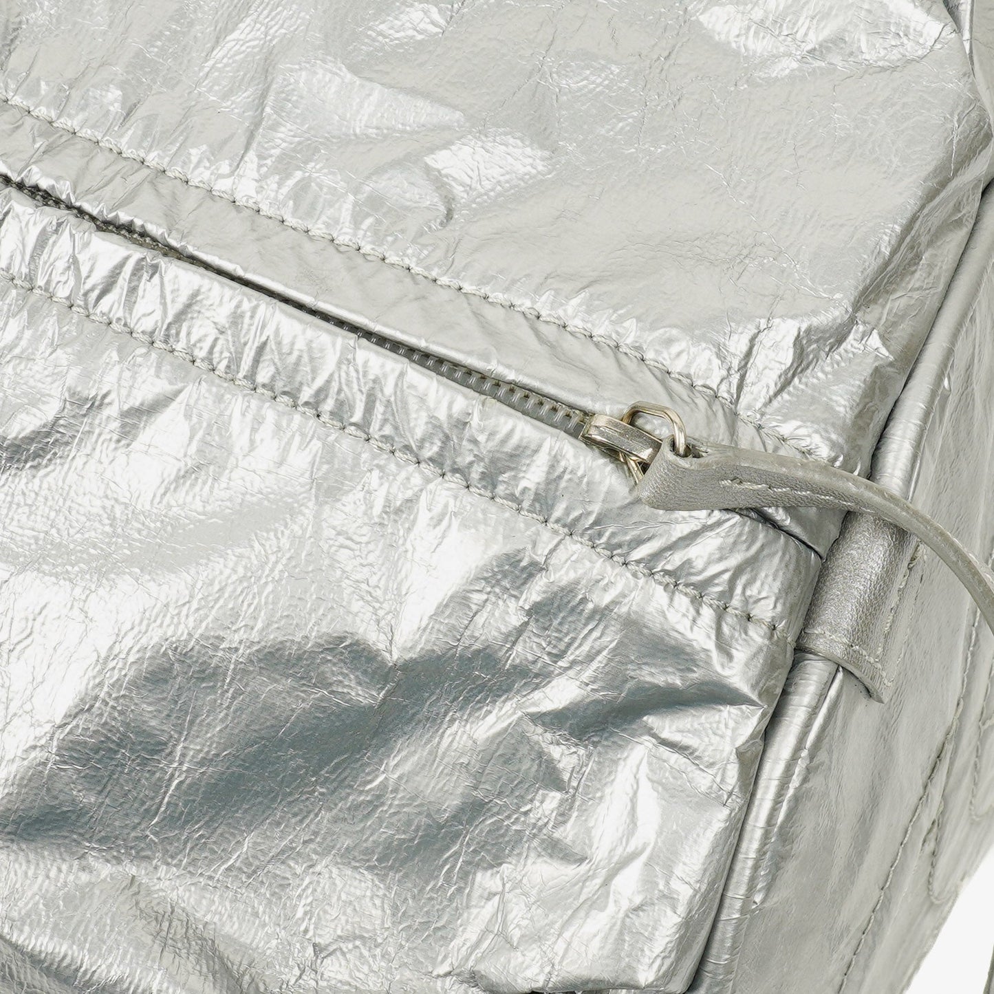 Chanel Metallic Quilted Nylon Boston Bag
