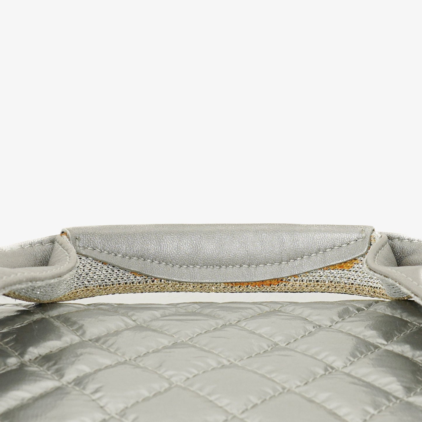 Chanel Metallic Quilted Nylon Boston Bag
