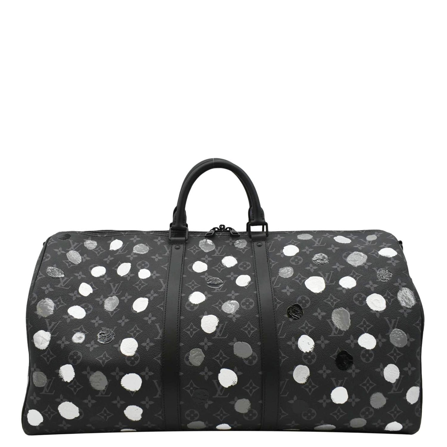 LOUIS VUITTON x YK Keepall 55 Bandouliere Monogram Eclipse Travel Bag Black