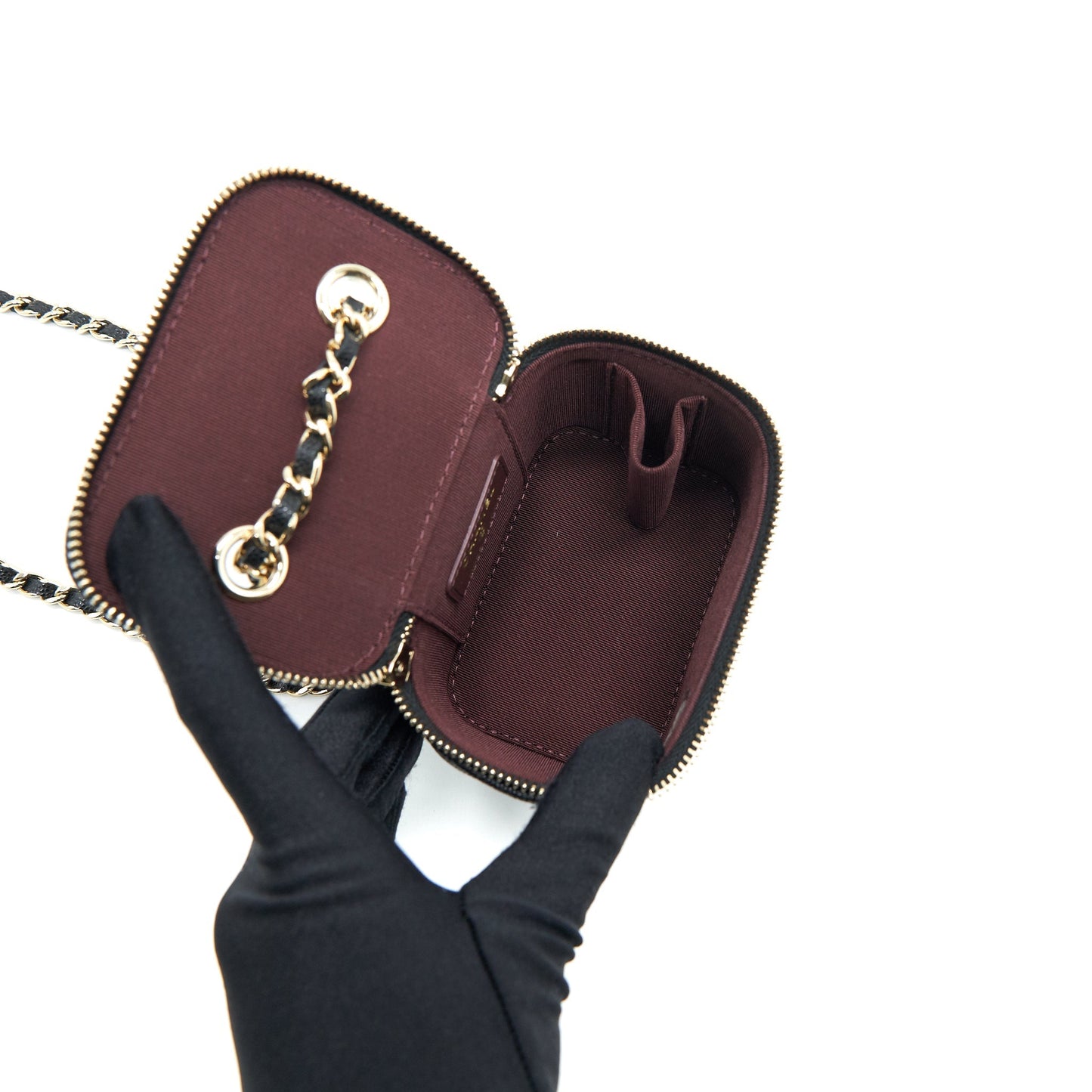 Chanel Mini Vanity Caviar In Black L
