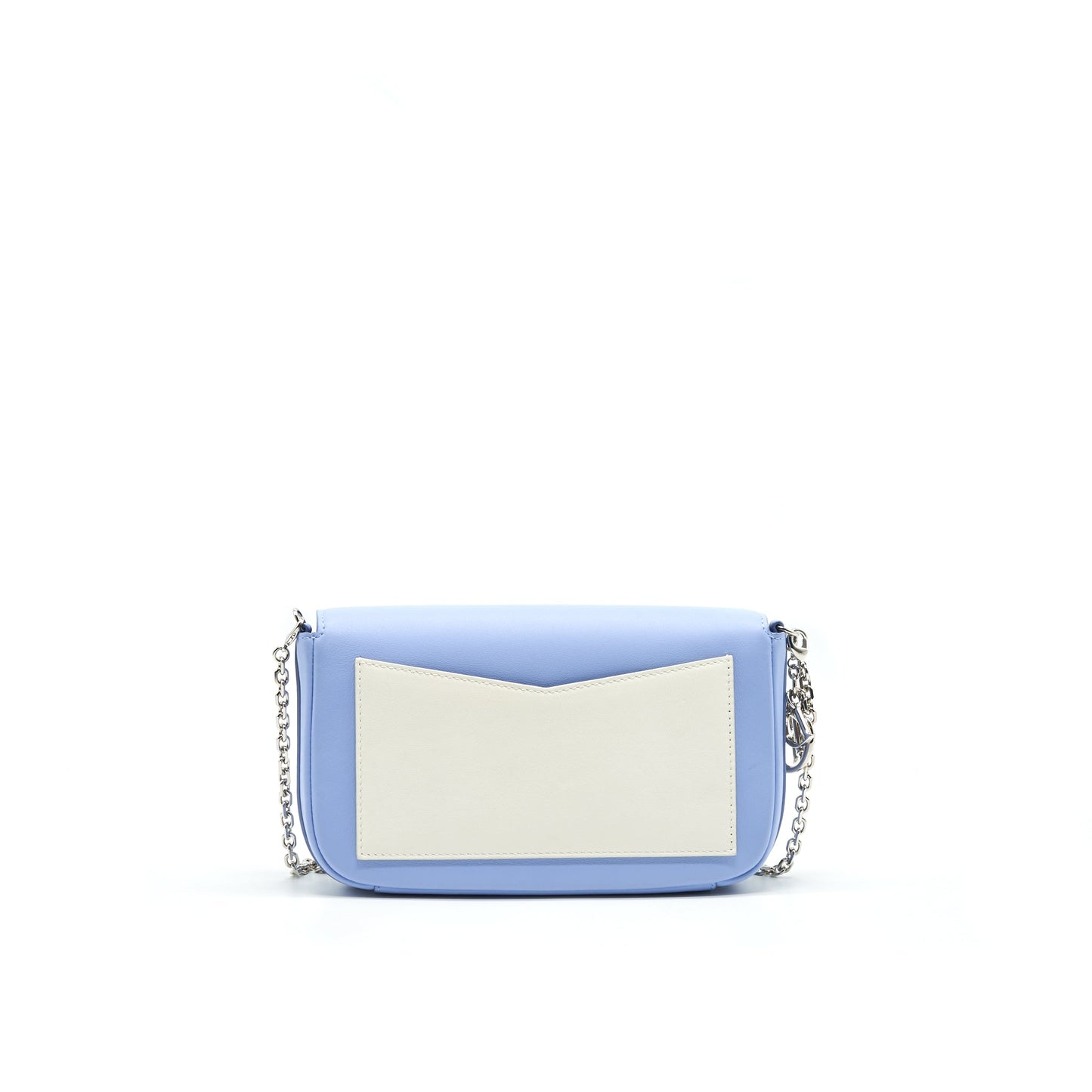 Dior Evening Wallet on chain Light Blue/ black/ White