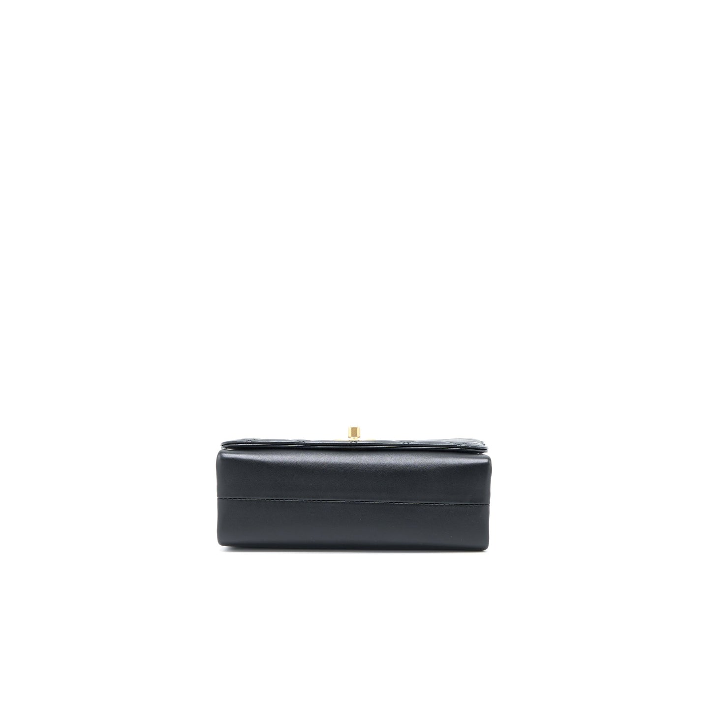 Chanel Seasonal Flap Bag Giant Chain Handle with Pearl Calfskin Black Brush  (Microchip)