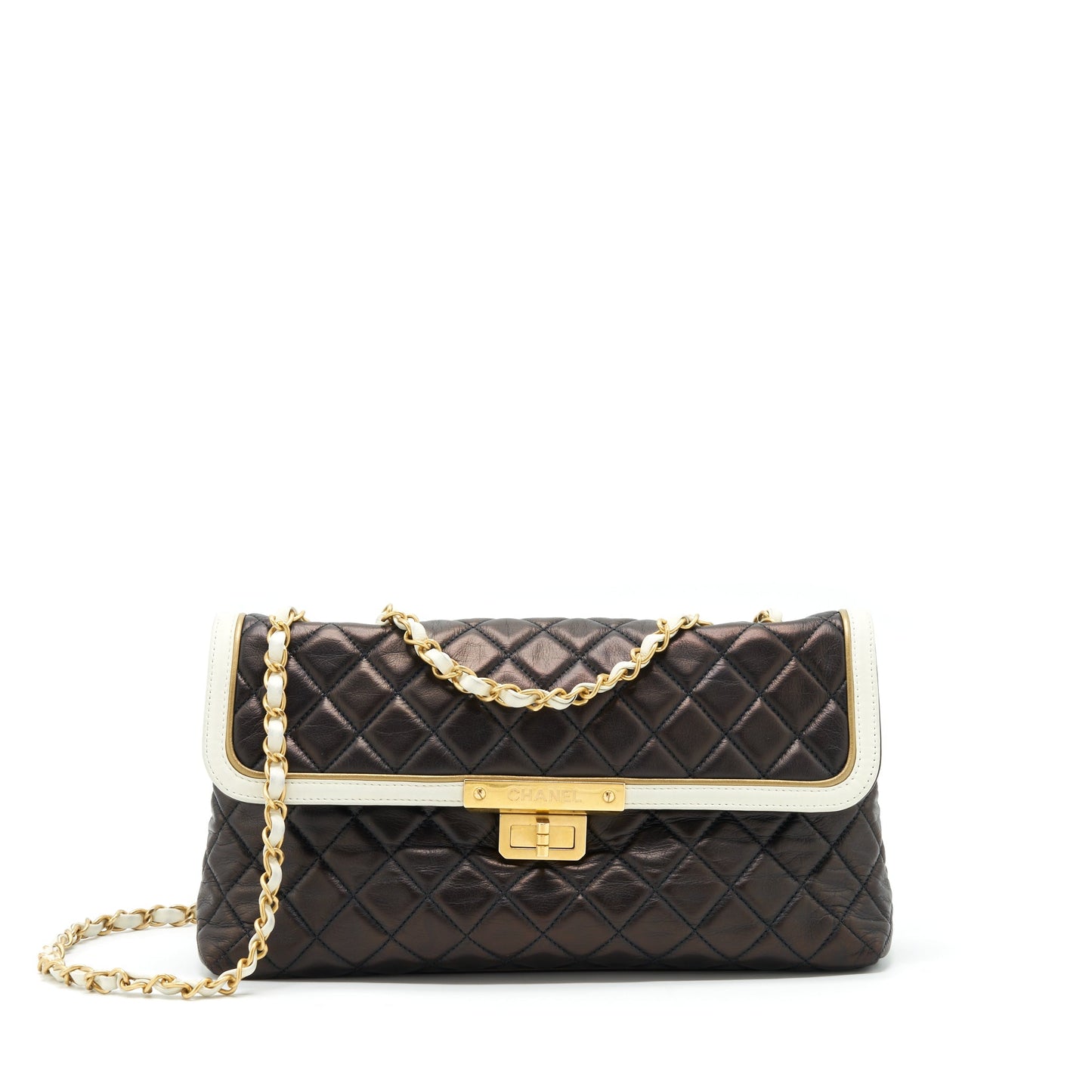 Chanel  Single Flap Bag Lambskin Dark Brown