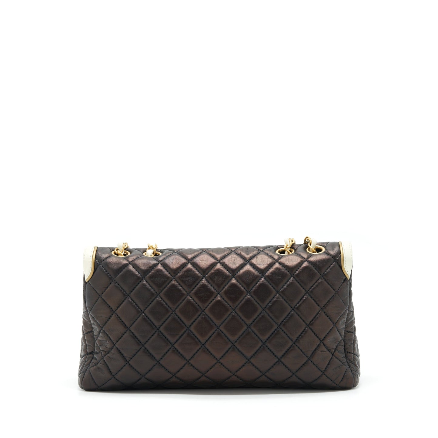 Chanel  Single Flap Bag Lambskin Dark Brown