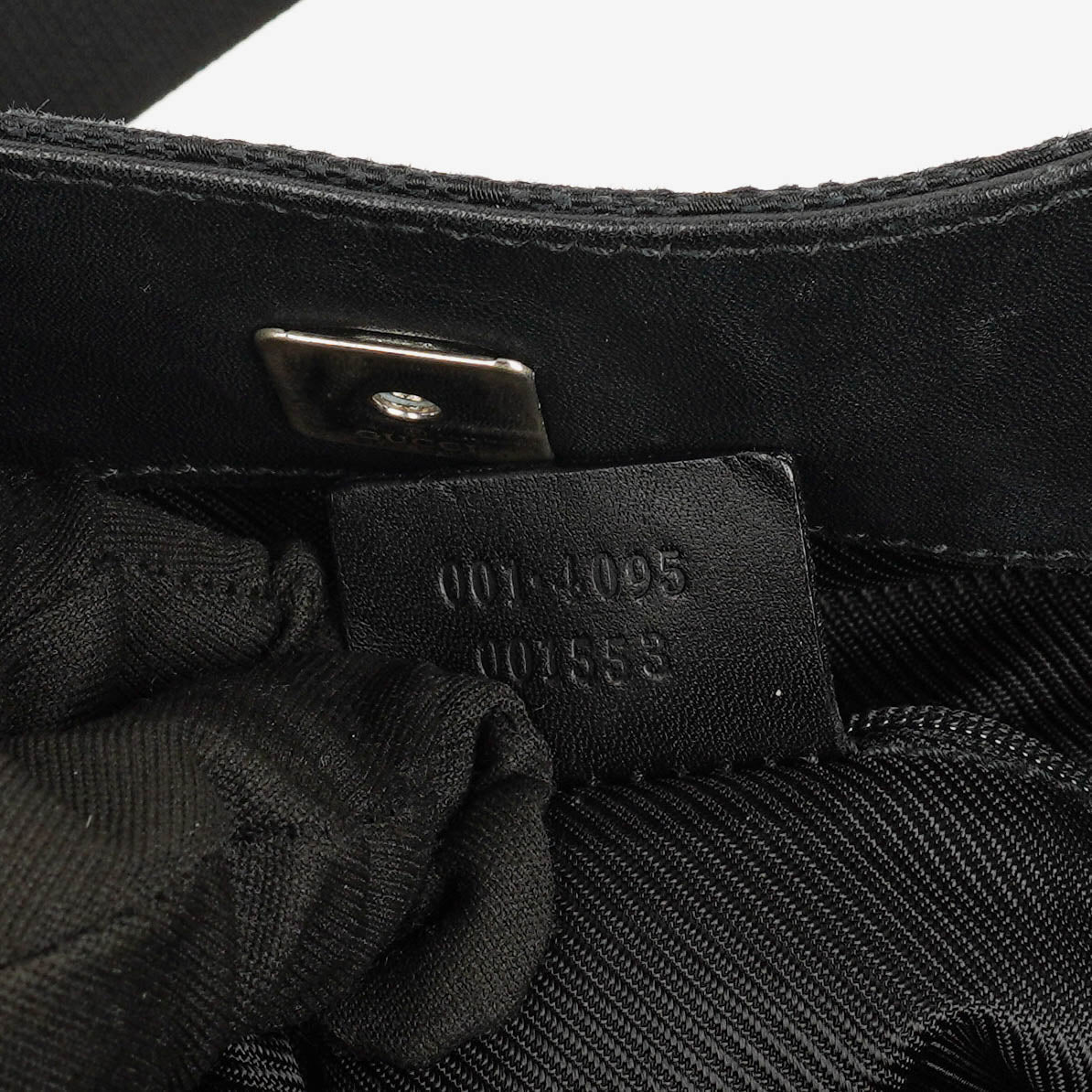 Gucci Bamboo Top Handle Dark Navy Monogram Canvas And Leather Hobo Bag
