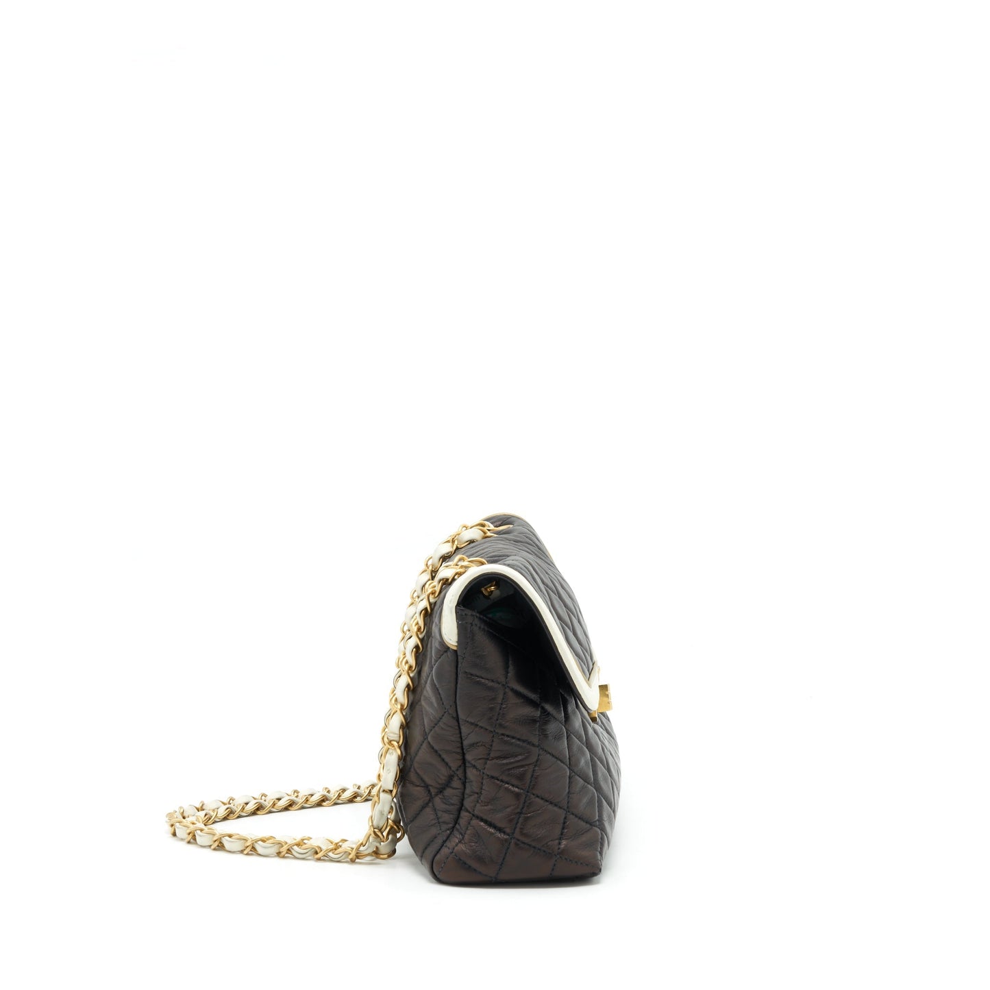 Chanel  Single Flap Bag Lambskin Dark Brown