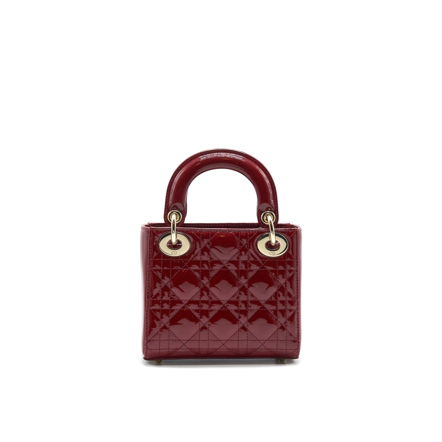 Dior mini lady Dior Patent leather Red with