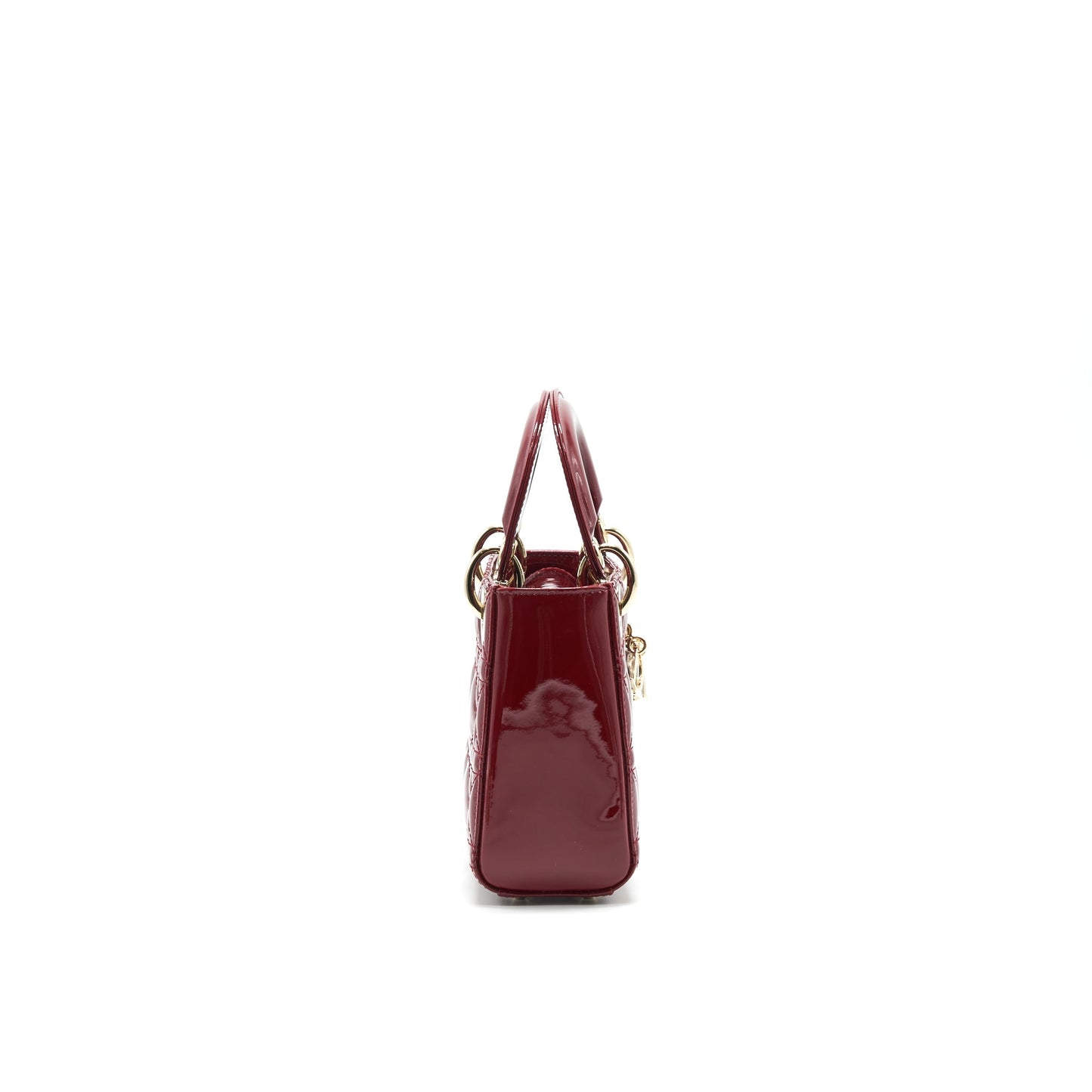 Dior mini lady Dior Patent leather Red with