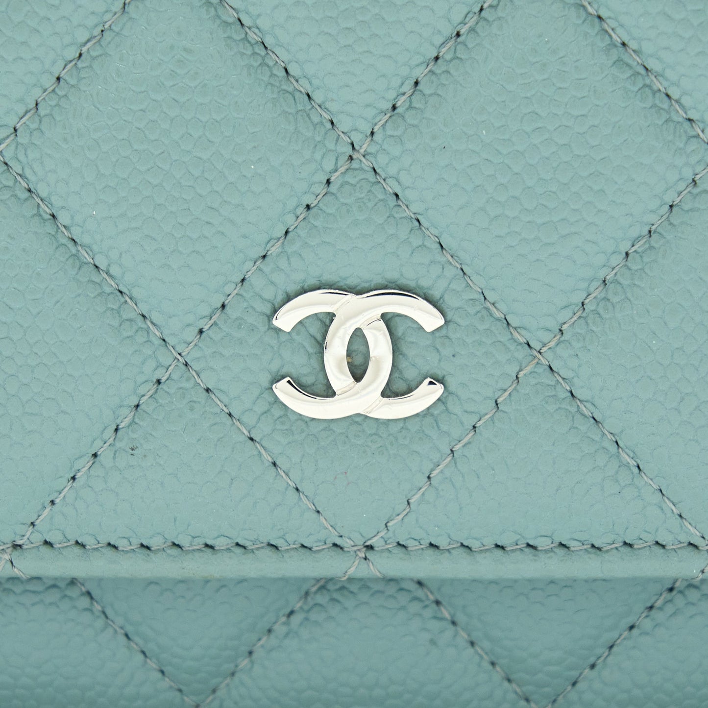 Chanel Wallet On Chain Caviar Light Blue