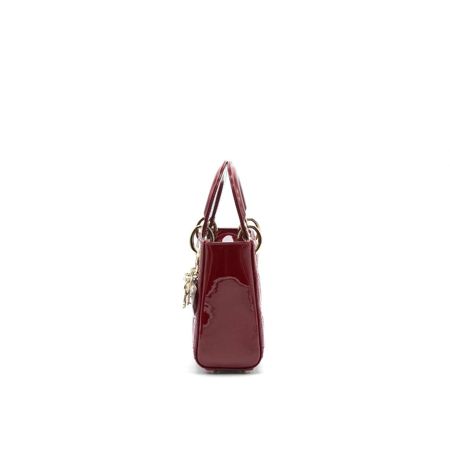 Dior mini lady Dior Patent leather Red with