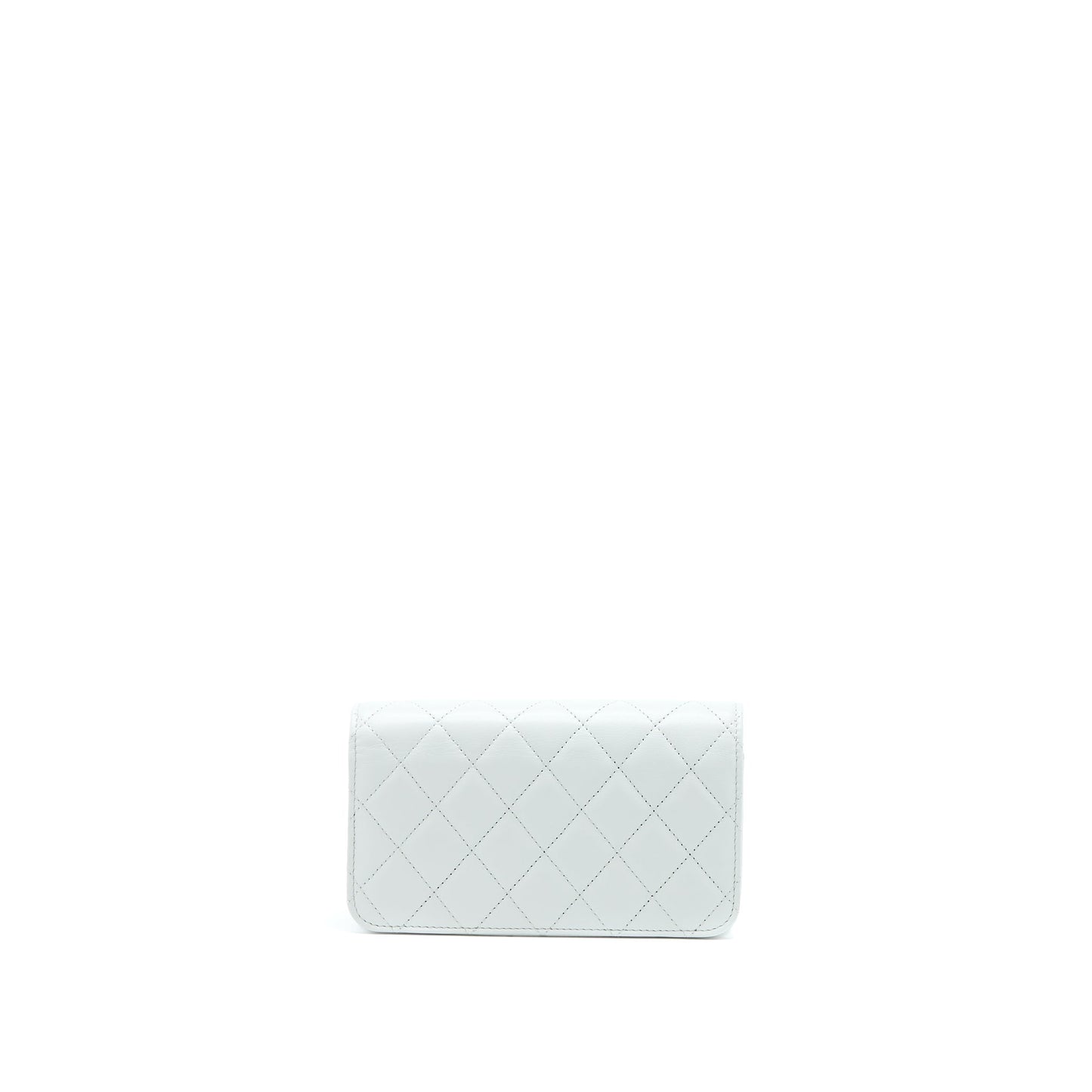 Chanel 23C Pearl Crush Mini Flap Bag Lambskin Light Grey Brushed  (Microchip)