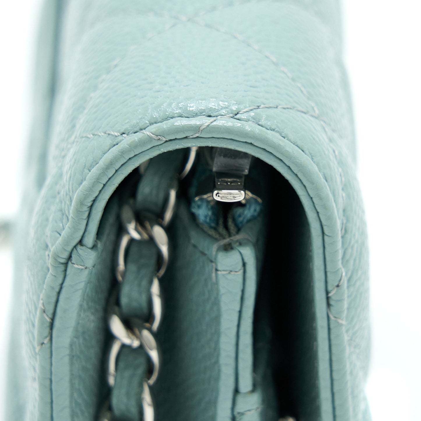 Chanel Wallet On Chain Caviar Light Blue