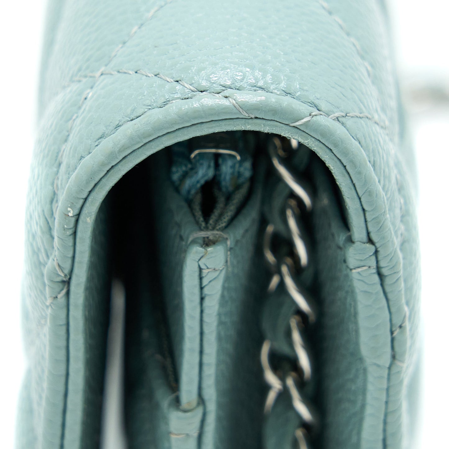 Chanel Wallet On Chain Caviar Light Blue