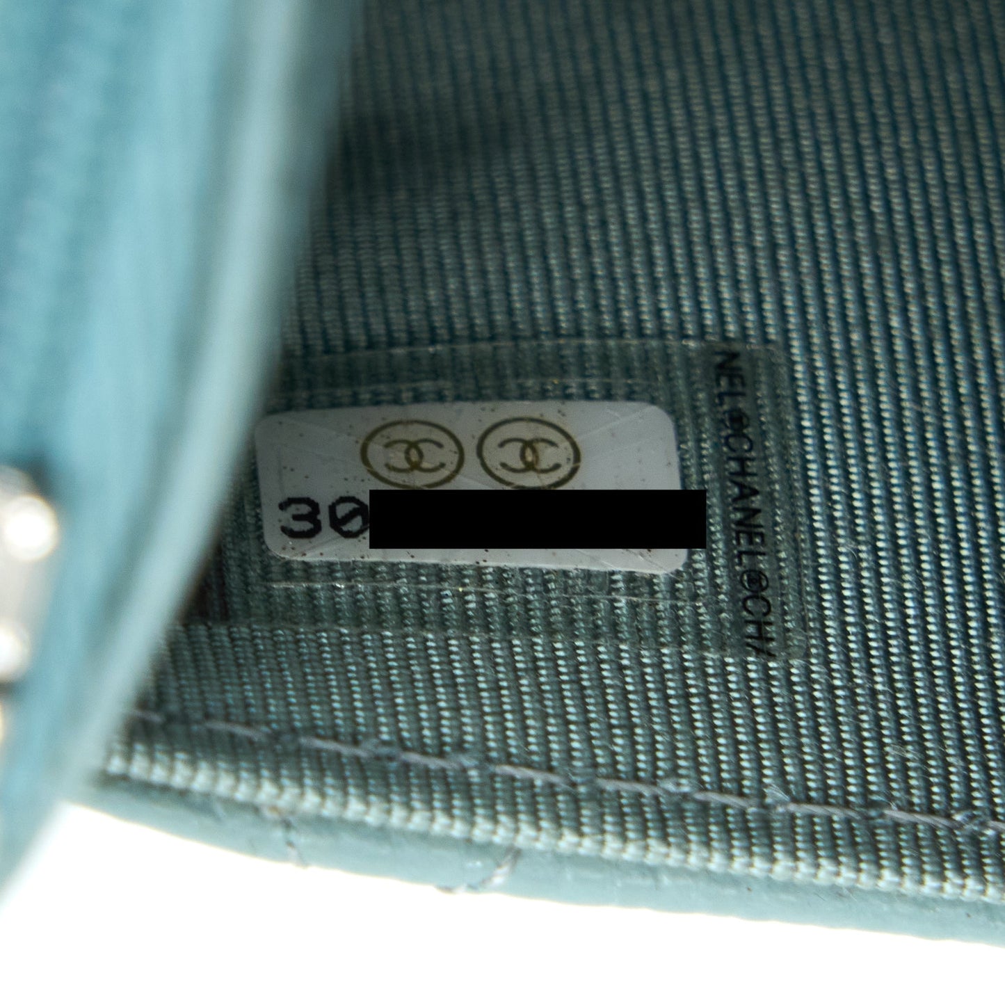 Chanel Wallet On Chain Caviar Light Blue