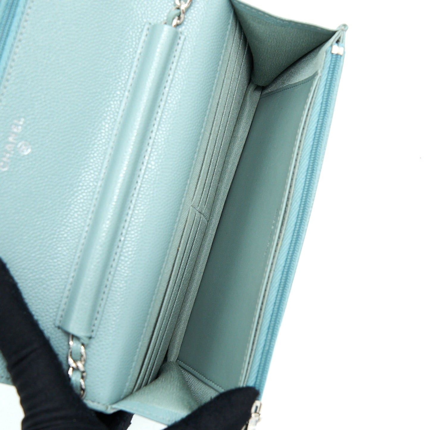 Chanel Wallet On Chain Caviar Light Blue