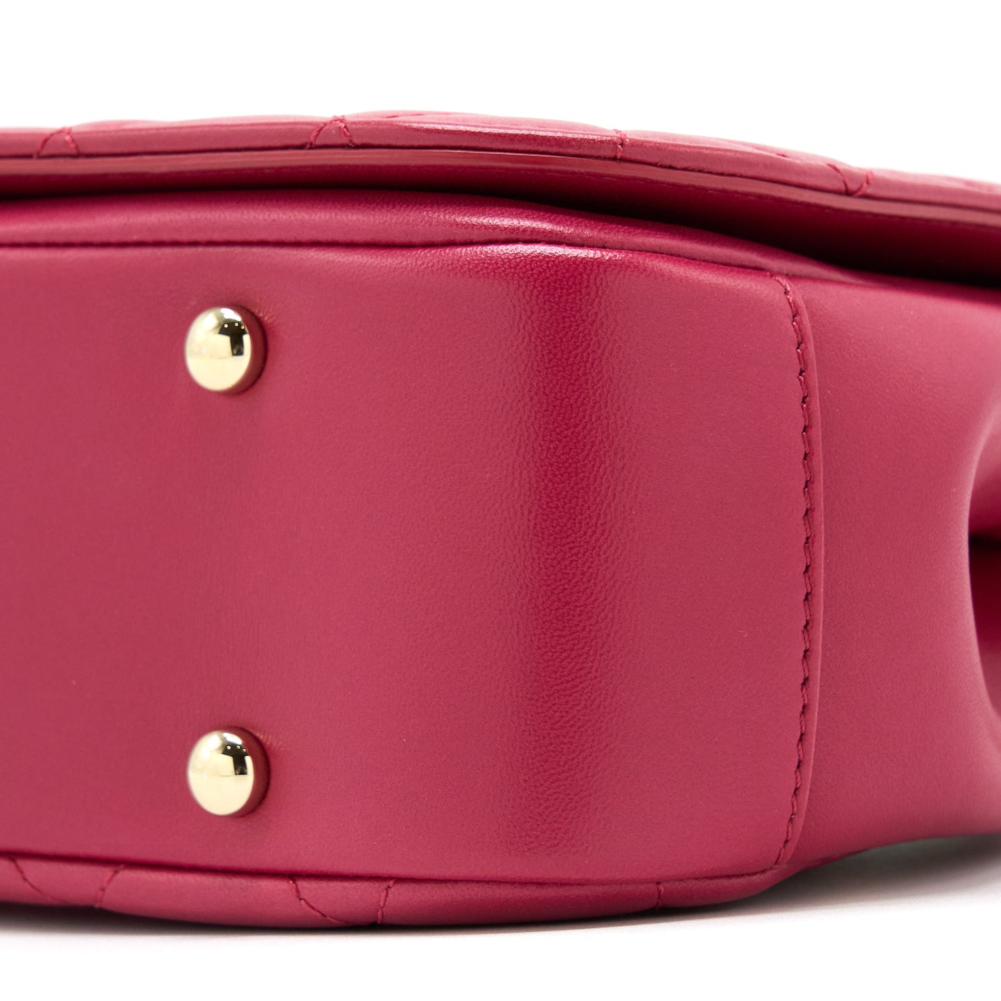 Chanel Top Handle Flap Bag Crossbody Lambskin Pink