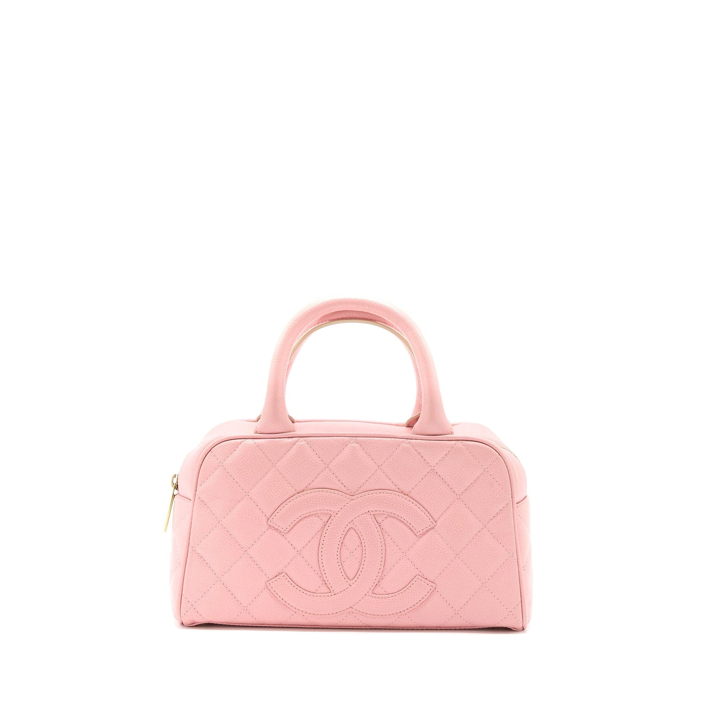 Chanel  Bowling Bag Caviar Light Pink L