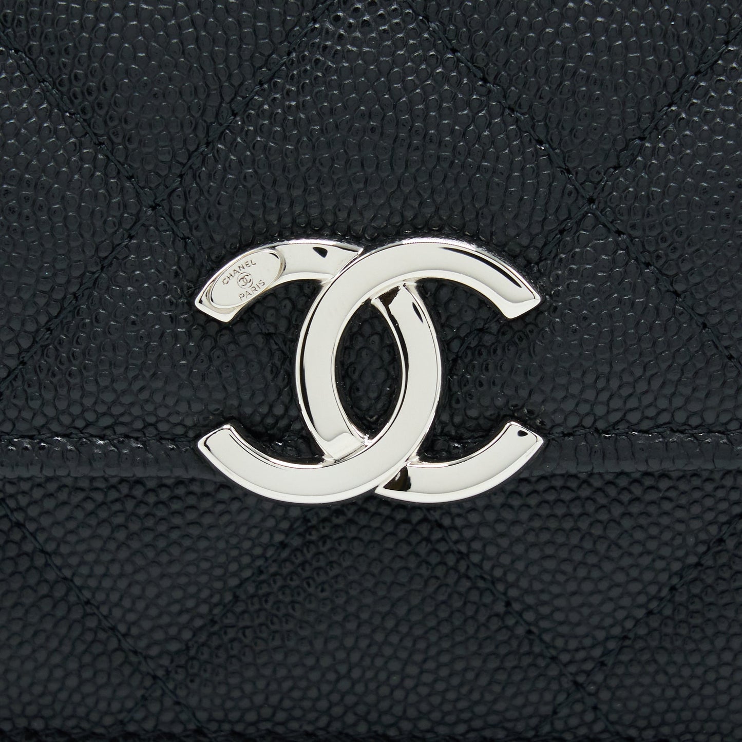 Chanel Clutch With Chain Caviar Black