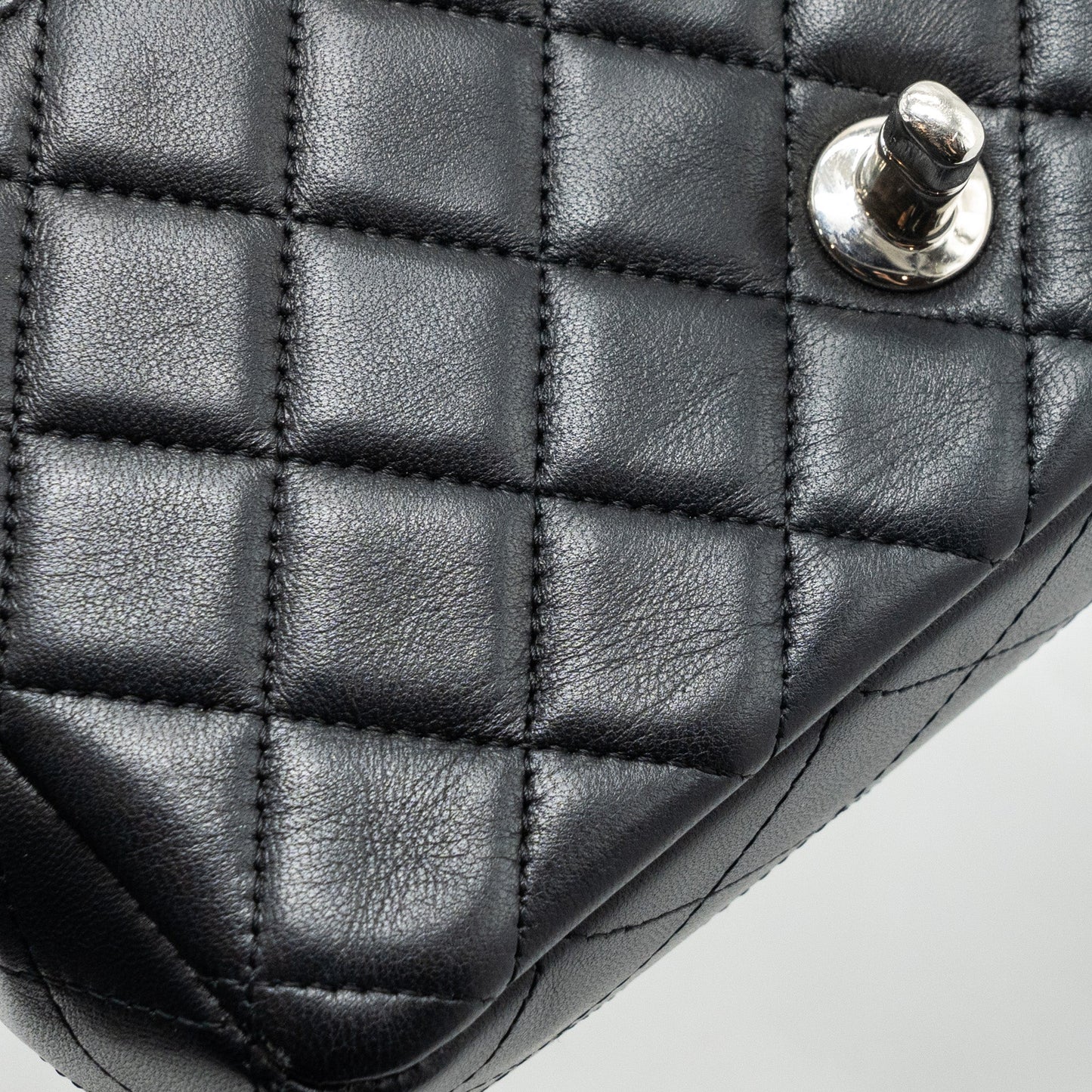 Chanel Classic Mini Rectangular Flap Bag Lambskin Black