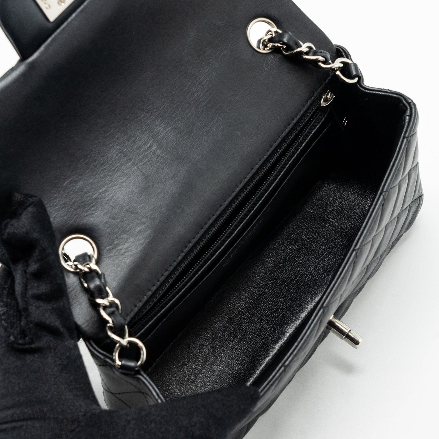 Chanel Classic Mini Rectangular Flap Bag Lambskin Black