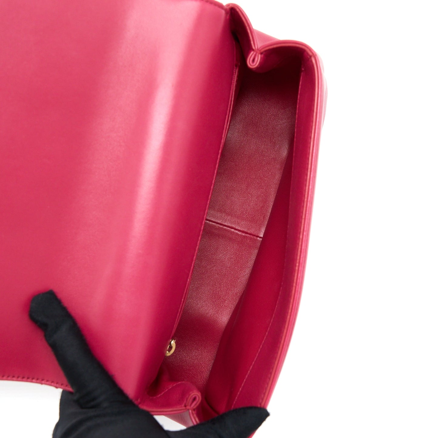 Chanel Top Handle Flap Bag Crossbody Lambskin Pink