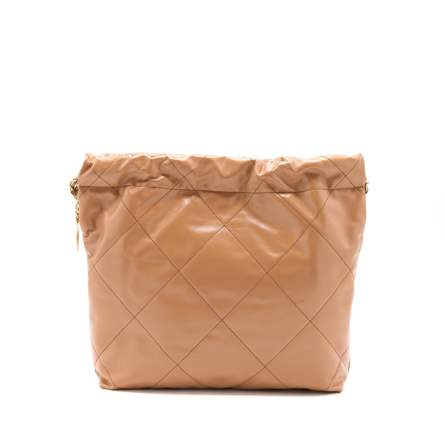 Chanel Small 22 Bag Shiny Calfskin Caramel  (Microchip)