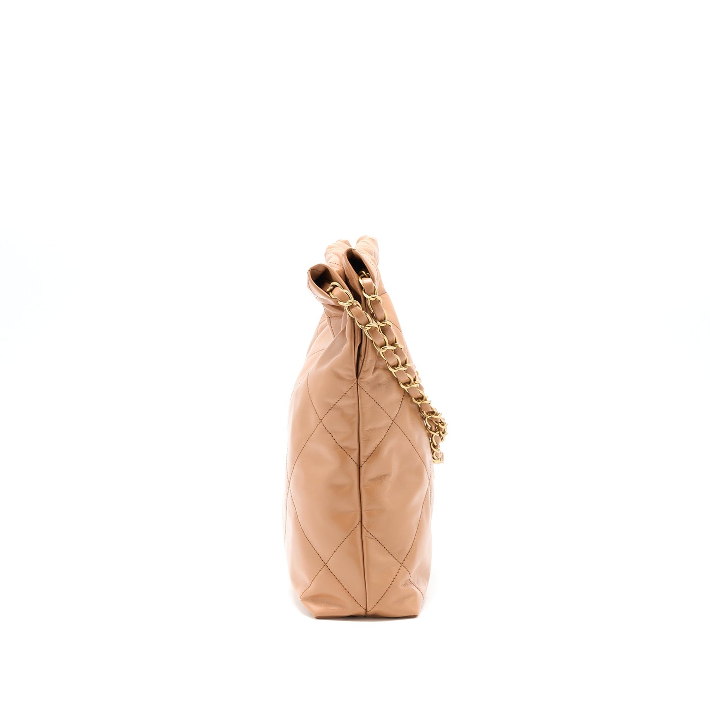 Chanel Small 22 Bag Shiny Calfskin Caramel  (Microchip)