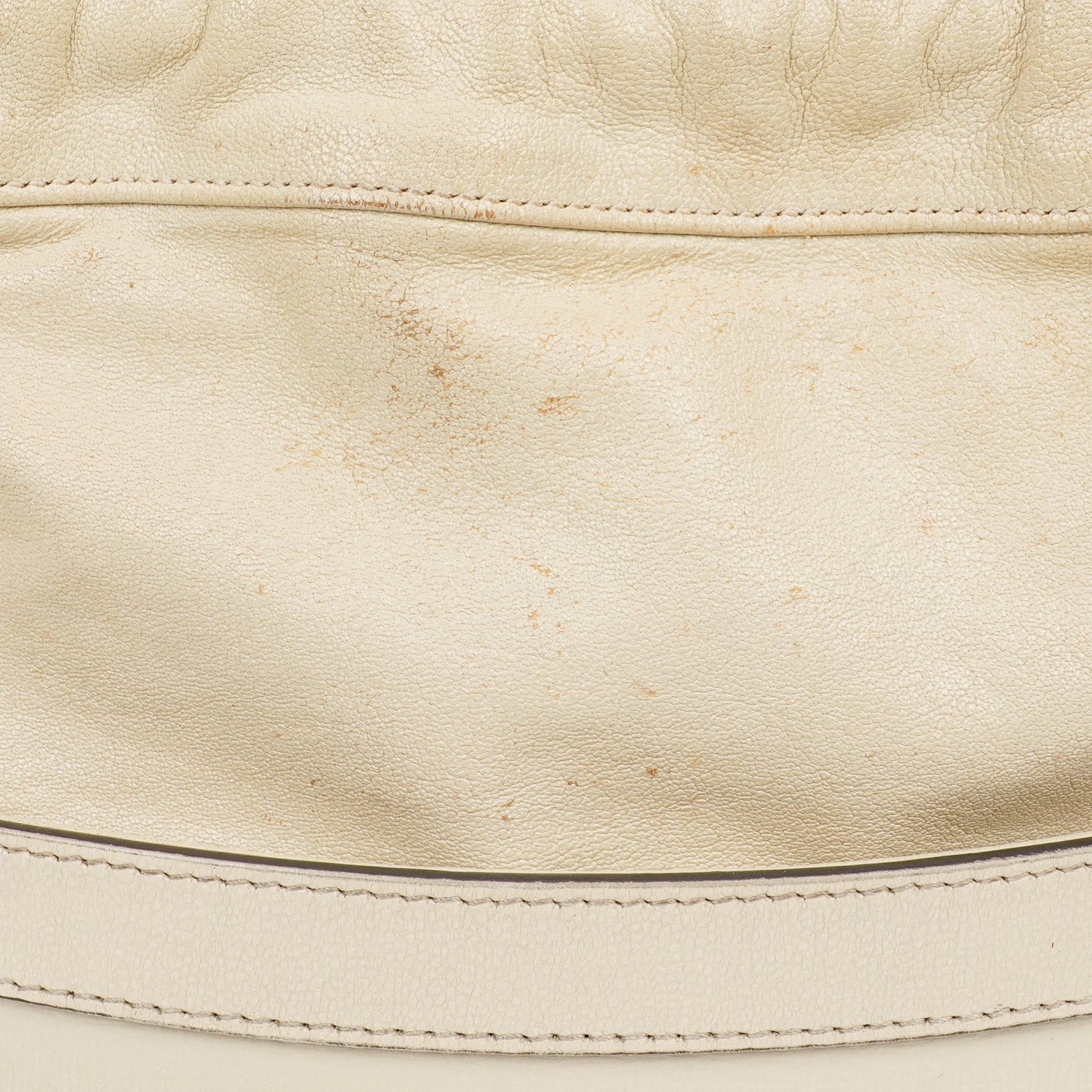 Gucci Horsebit 1955 Azalea Sakai Calfskin Mystic White Drawstring Bucket Bag