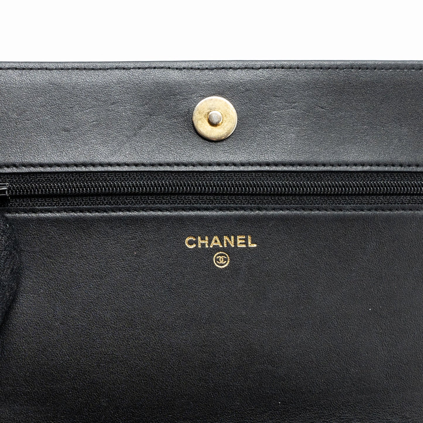 Chanel Boy Wallet On Chain Caviar Black