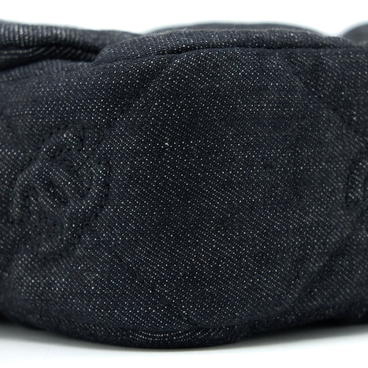 Chanel 22S Giant Chain Flap Shoulder Bag Denim Dark Blue Brushed  (Microchip)
