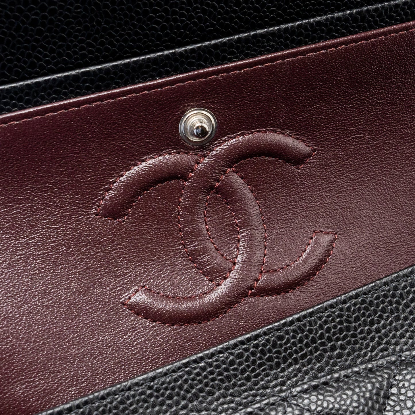 Chanel Small Classic Double Flap Bag Caviar Black  (microchip)