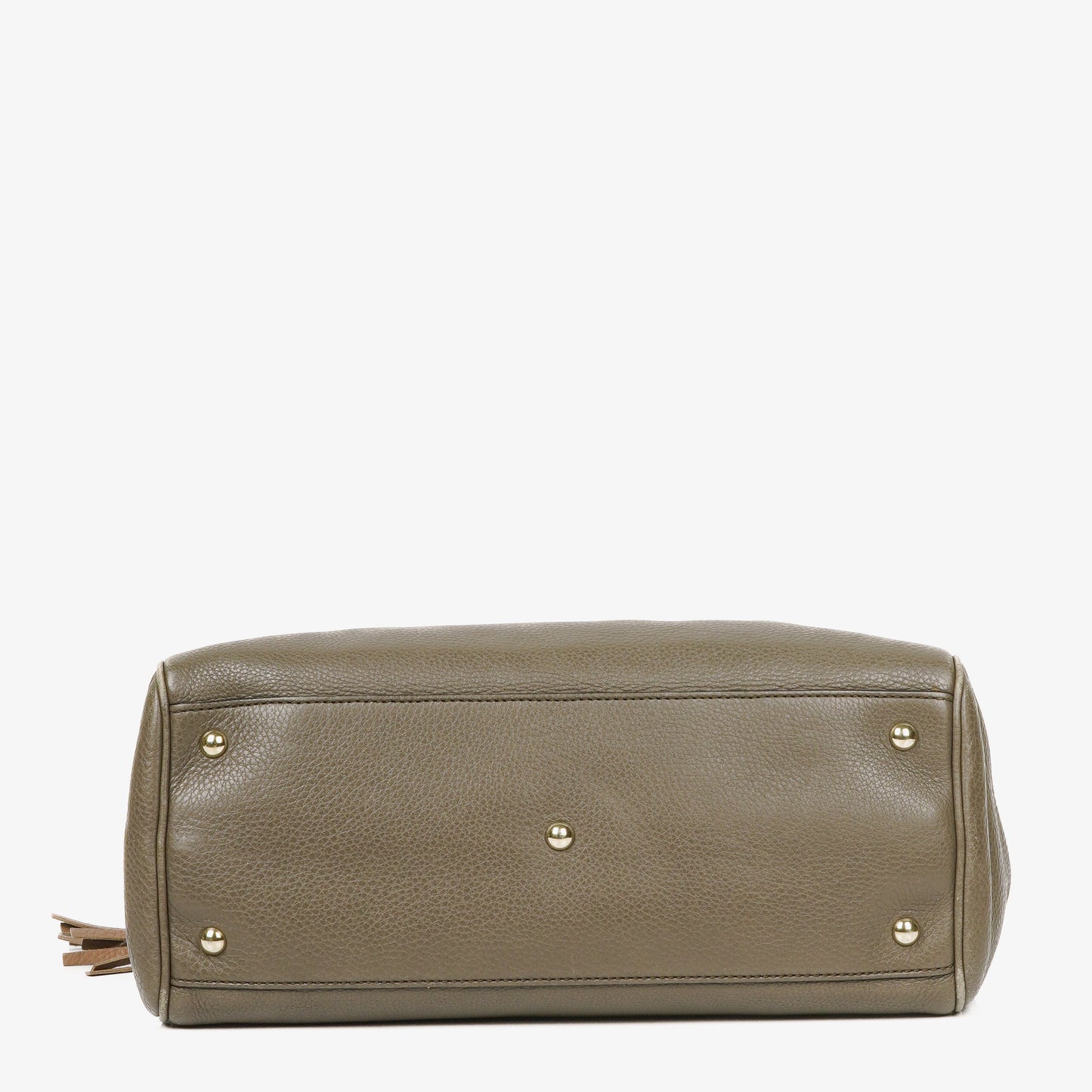Gucci Pebbled Calfskin Bamboo Shopper Tote Bag