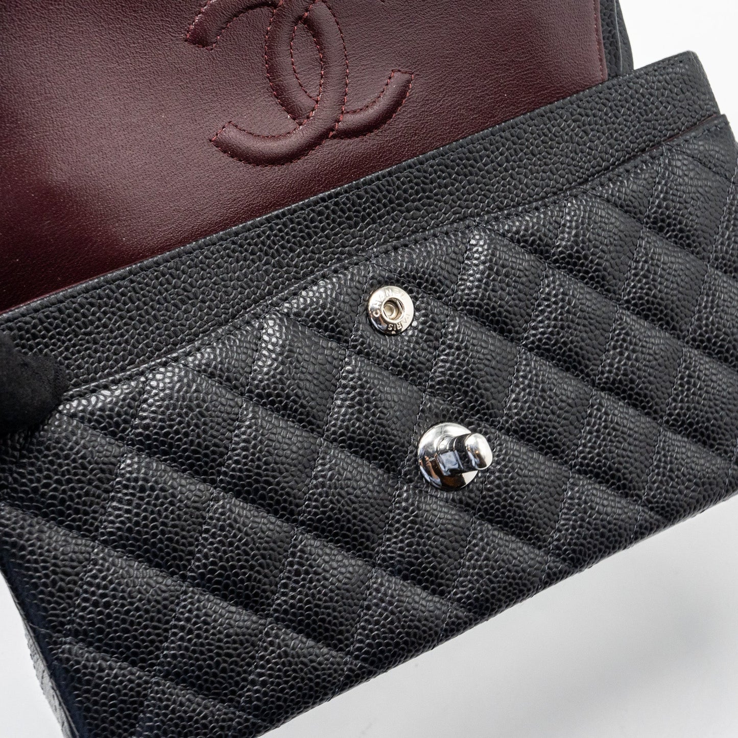 Chanel Small Classic Double Flap Bag Caviar Black  (microchip)