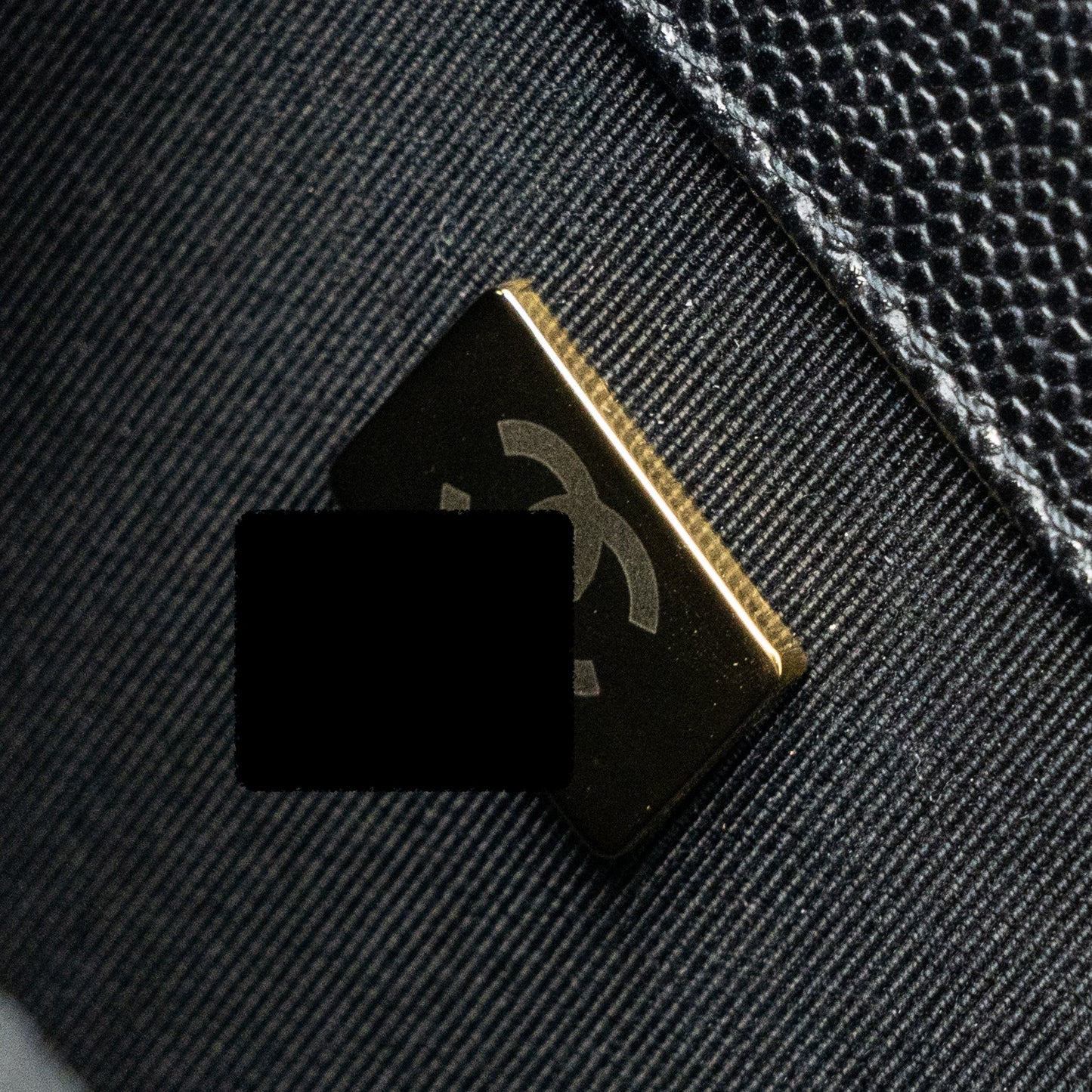 Chanel medium boy bag caviar black brushed  (microchip )